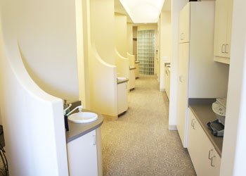 Hallway through the office